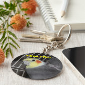 コッカティエルのクローズアップ キーホルダー (側面)