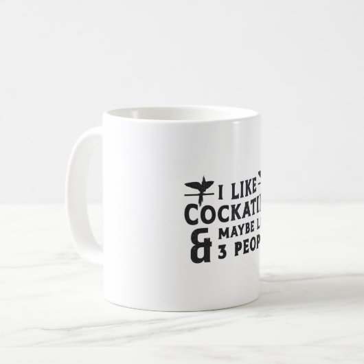コッカティエルの飼い主I好きコッカティエルおもしろいの鳥 コーヒーマグカップ (正面左)