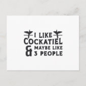 コッカティエルの飼い主I好きコッカティエルおもしろいの鳥 ポストカード (正面)