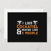 コッカティエルの飼い主I好きコッカティエル鳥愛好家 ポストカード (正面/裏面)