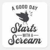 コッカティエルオーナーズグッドデイおもしろいコッカティールバード スクエアシール (正面)