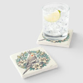 コッカティエルバードイラストレーション ストーンコースター (横)