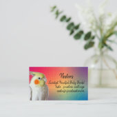 コッカティエルペットバードオウム飼育者アビカラフルアリ 名刺 (スタンド正面)