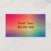 コッカティエルペットバードオウム飼育者アビカラフルアリ 名刺 (裏面)