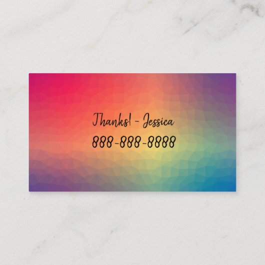 コッカティエルペットバードオウム飼育者アビカラフルアリ 名刺 (裏面)