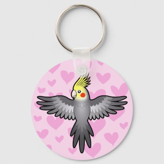 コッカティエルラブ キーホルダー (正面)