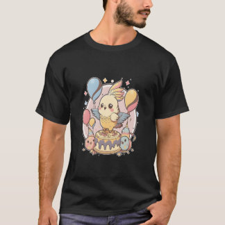 コッカティエル誕生日パロットバードヘムパーティーフレンズ Tシャツ