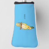 コッカティエル鳥の漫画イラストレーション ゴルフヘッドカバー (回転90)