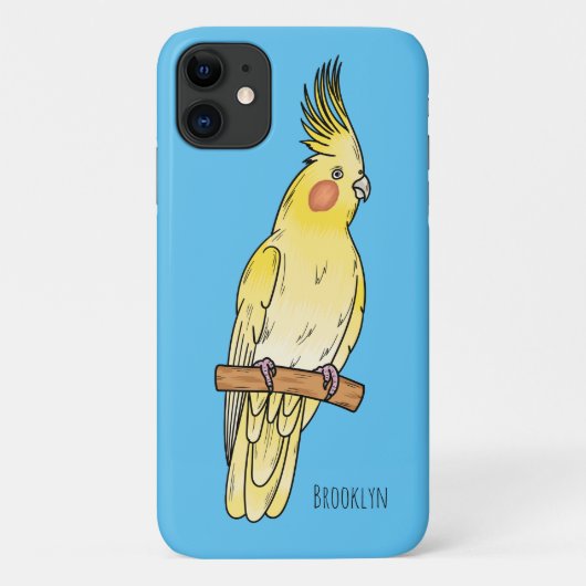 コッカティエル鳥の漫画イラストレーション Case-Mate iPhoneケース (裏面)