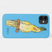 コッカティエル鳥の漫画イラストレーション Case-Mate iPhoneケース (裏面(横))