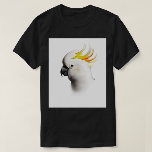 コッカトゥーの頭 Tシャツ (デザイン正面)
