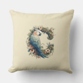 コッカトゥー モノグラム C サラシ 枕 ヴィンテージ 植物学 (正面)