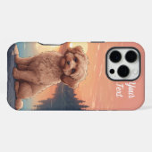 コッカプーと湖 iPhoneケース (裏面横)