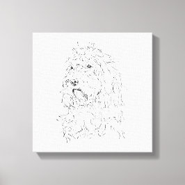 コッカプーのイラスト、ウォールアート キャンバスプリント