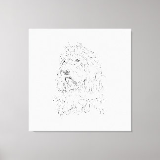 コッカプーのイラスト、ウォールアート キャンバスプリント