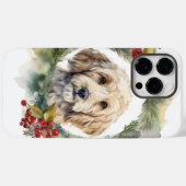 コッカプーのクリスマスリース フェスティブパピー Case-Mate iPhoneケース (裏面 (横))