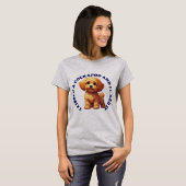 コッカプーの子犬にキスをした Tシャツ (正面フル)