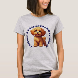 コッカプーの子犬にキスをした Tシャツ