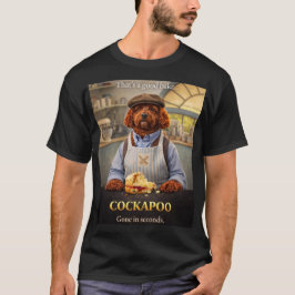 コッカプー愛のベーカリーTシャツ|面白い犬とケーキのギフト Tシャツ