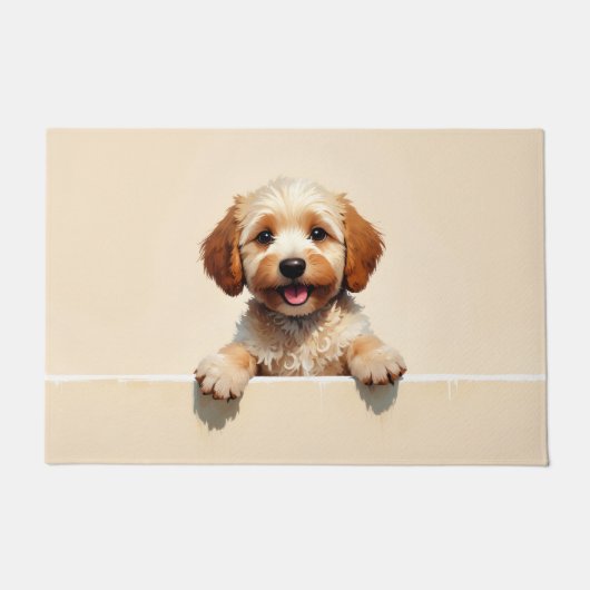 コッカプー犬のドアマットアート ドアマット (正面)