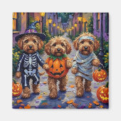 コッカプー犬のハロウィンコスチュームお菓子もらい マグネット (正面)