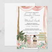 コッカプー犬 ラスティック 招待状 (正面/裏面)