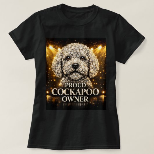 コッカプー飼い主の服 | 犬好きへのギフト Tシャツ (デザイン正面)