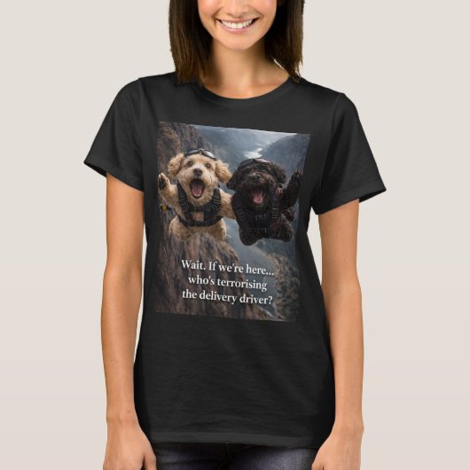 コッカプー飼い主ギフト ふざけた犬D Tシャツ (正面)
