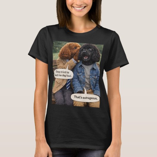 コッカプー+の+ささやきシャツ|面白い犬のゴシップギフト Tシャツ (正面)