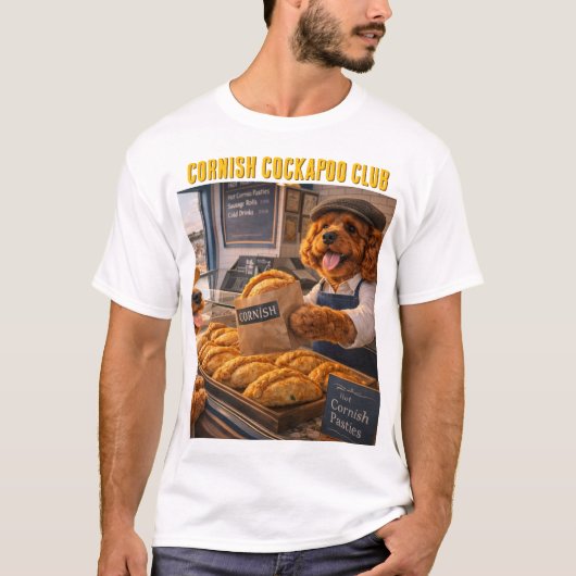 コッカプー コーニッシュ・パスティ Tシャツ 面白いドッグギフト UK (正面)