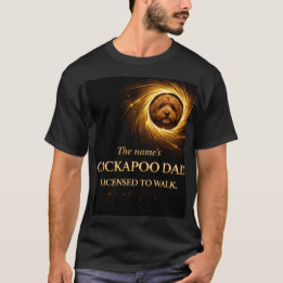 コッカプー パパ Tシャツ | 散歩が趣味のパパに贈る面白いギフト