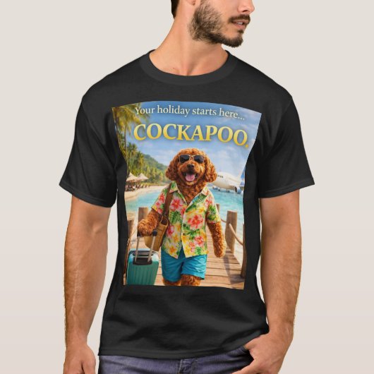 コッカプー ホリデーTシャツ | 面白い夏の犬のギフト Tシャツ (正面)