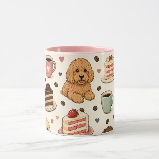 コッカプー マグカップ かわいい犬グッズ プレゼント | コーヒー マグ (中央)