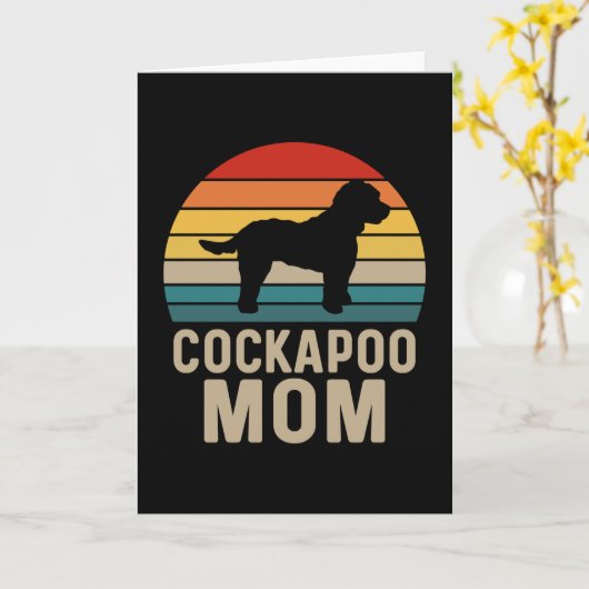 コッカプー ママ カード (黄色い花)