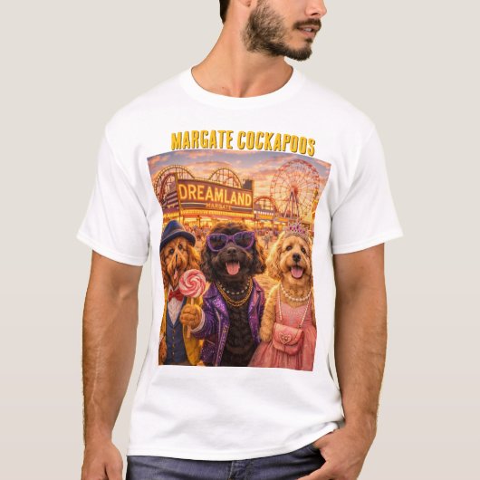 コッカプー マーゲイト ドリームランド Tシャツ 面白い犬のギフト 英国 (正面)