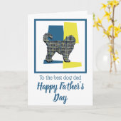 コッカプー 犬 シルエット トリカラー 父の日 カード (黄色い花)