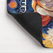 コッカラフルカースパニエル犬紙クイリングポートレート マウスパッド (コーナー)