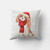 コッカーおもしろいスパニエル犬ドッグウォーター色クリスマス クッション (裏面)