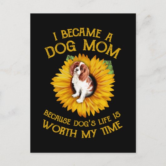 コッカーひまわり犬の生活は私の時間犬の価値がある ポストカード (正面)