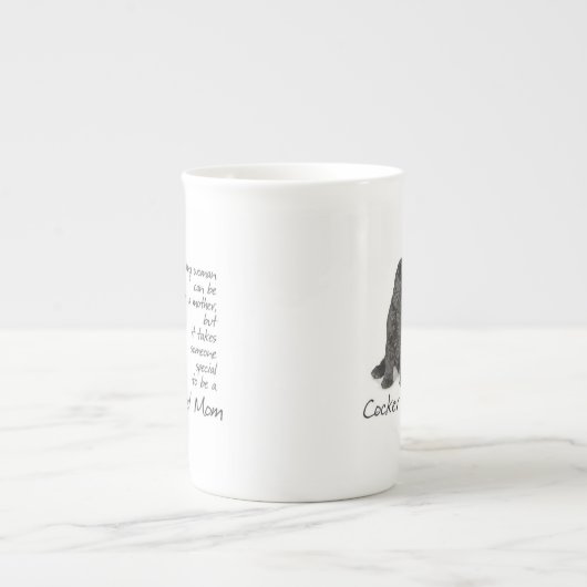 コッカースパニエルのお母さんの骨灰磁器のマグ ボーンチャイナマグカップ (正面)