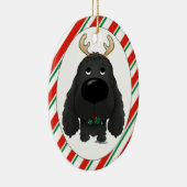 コッカースパニエルのクリスマスのオーナメント セラミックオーナメント (右)