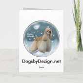 コッカースパニエルのクリスマスのギフト シーズンカード (裏面)