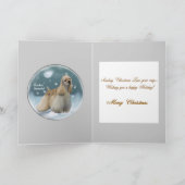 コッカースパニエルのクリスマスのギフト シーズンカード (内部)