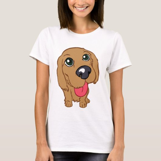 コッカースパニエルの子犬 Tシャツ (正面)