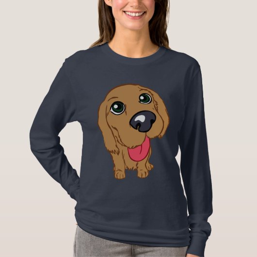 コッカースパニエルの子犬 Tシャツ (正面)