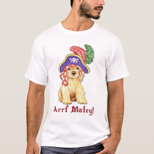 コッカースパニエルの海賊 Tシャツ (正面)
