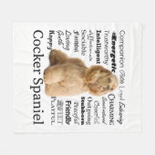 コッカースパニエルの特性のフリースブランケット フリースブランケット (正面(横))