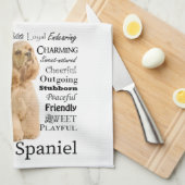 コッカースパニエルの特性の台所タオル キッチンタオル (四つ折り)