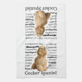 コッカースパニエルの特性の台所タオル キッチンタオル (縦)