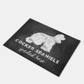 コッカースパニエルはヴィンテージの黒板をここにだめにしました ドアマット (アングル)